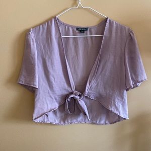 Light Purple Silk Pull Over Cardigan